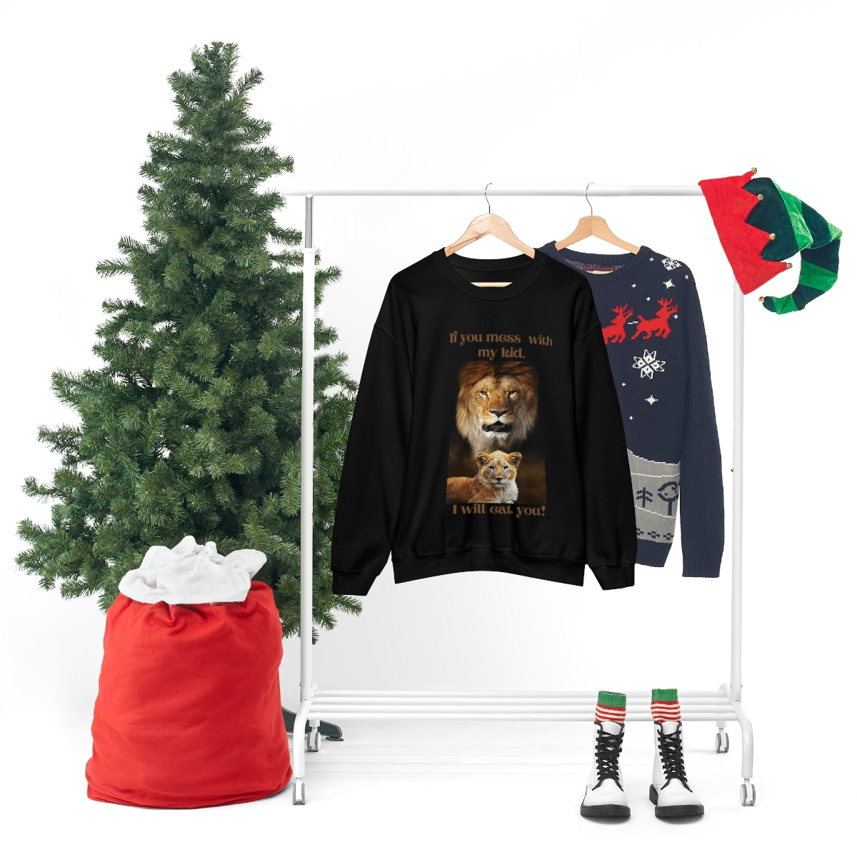 Men's Lion and Cub Crewneck Sweatshirt