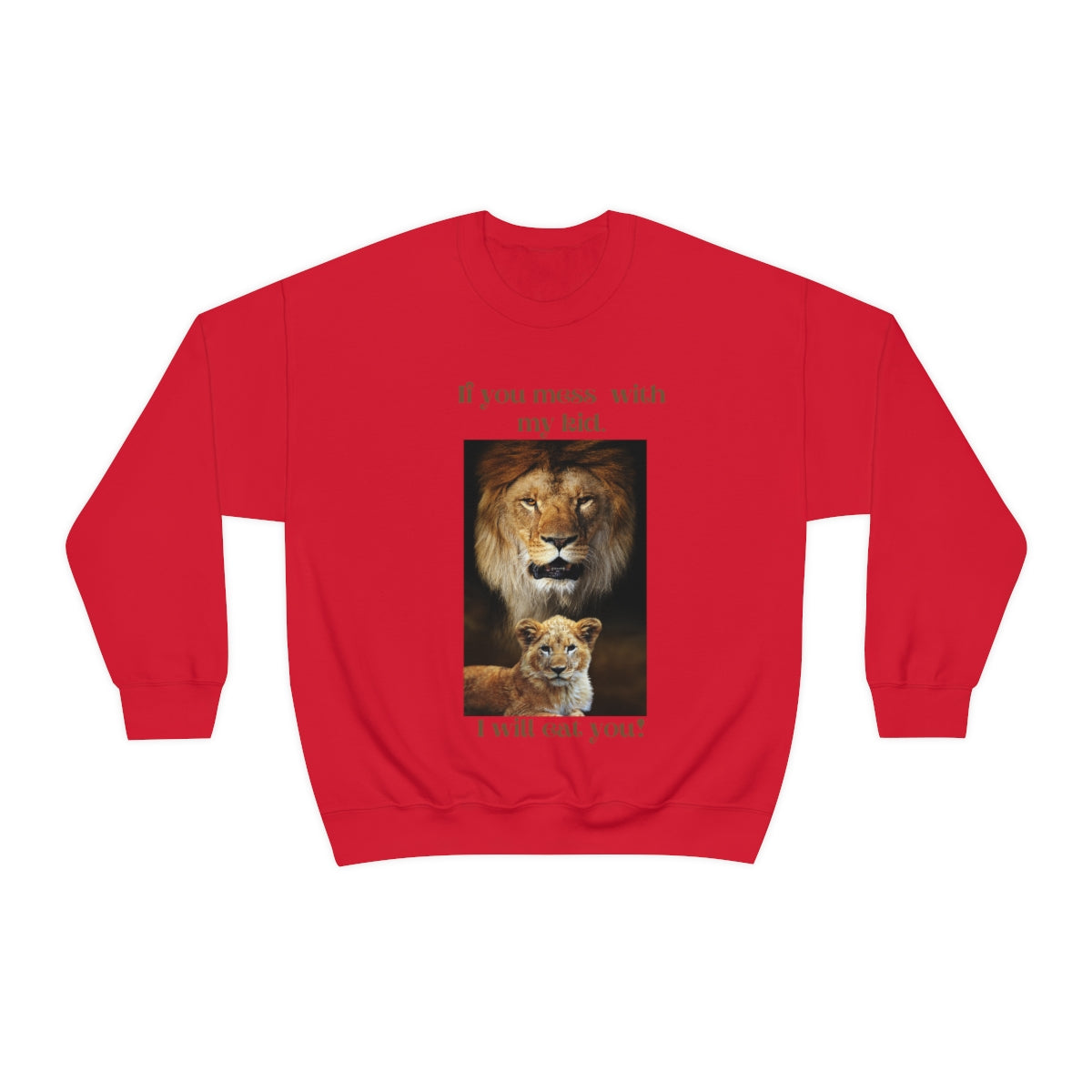 Men's Lion and Cub Crewneck Sweatshirt