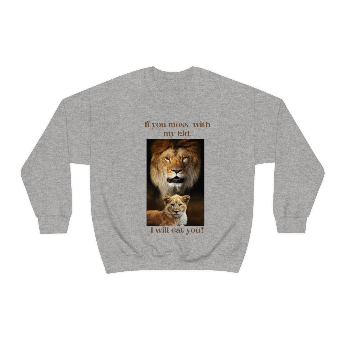 Men's Lion and Cub Crewneck Sweatshirt