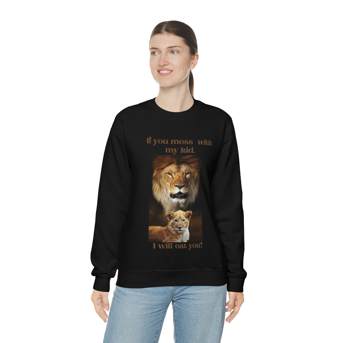 Men's Lion and Cub Crewneck Sweatshirt